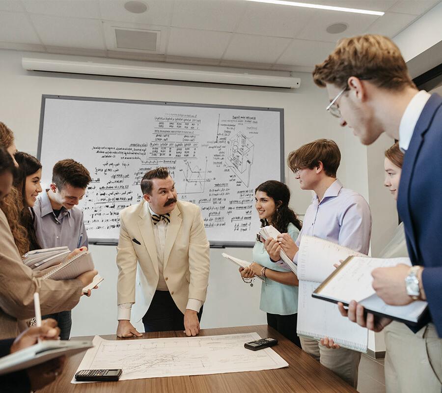 PBA students participate in discussion during a classroom presentation.